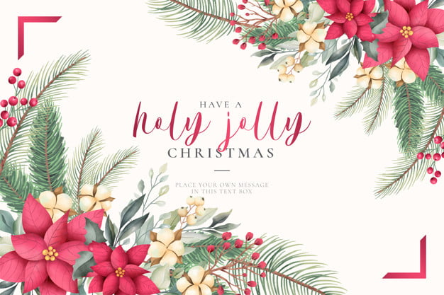 Freepik Watercolor Christmas Greeting Card With Lovely Nature Free Vector Ai Eps Pikdone