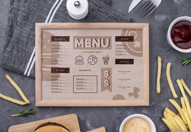 Freepik - Restaurant menu concept mockup Free Psd [PSD ...
