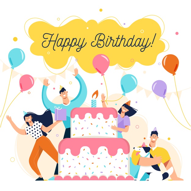 Download Freepik - Friends having the best birthday party together Free Vector AI - EPS - Pikdone