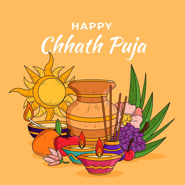 chhath puja vector free download